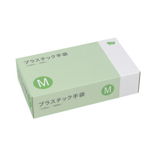 カウネット カウコレ プラスチック手袋 粉なし Mサイズ 100枚 3694‐3807