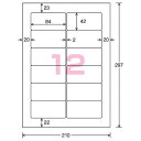 コクヨ ワープロ用ラベルシート 共用タイプ A4 20枚入 シャープ対応 タイ‐2162‐W ★10個パック