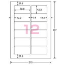 コクヨ ワープロ用ラベルシート 共用タイプ A4 20枚入 カシオ対応 タイ‐2168‐W ★10個パック