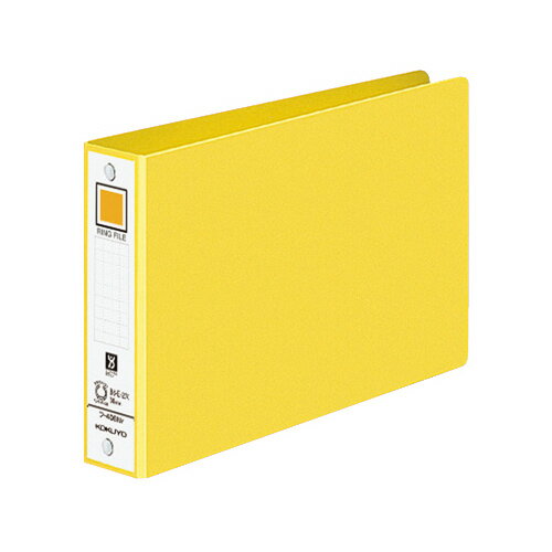 コクヨ リングファイル ボード表紙 B6横 内径30ミリ 2穴 黄 フ‐408NY ★10個パック