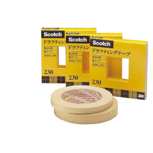 スリーエム ジャパン スコッチ ドラフティングテープ 大巻 24mm×30m カッター付箱入 230-3-24