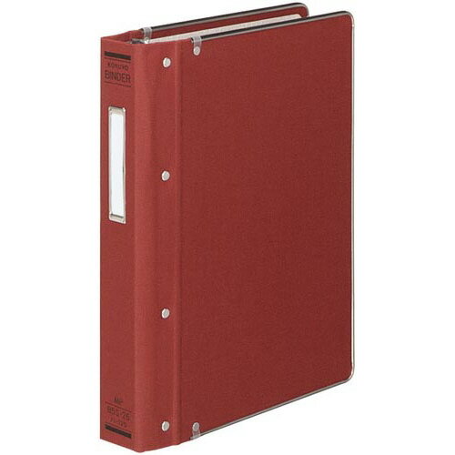 コクヨ バインダーMP カラー布貼りタイプ B5縦 26穴 縁金付約200枚収容 赤 ハ‐120R ★10個パック