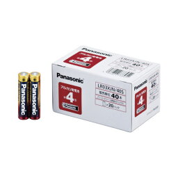 Panasonic アルカリ乾電池 業務用パック 単4形 40本入 LR03XJN／40S ★10個パック