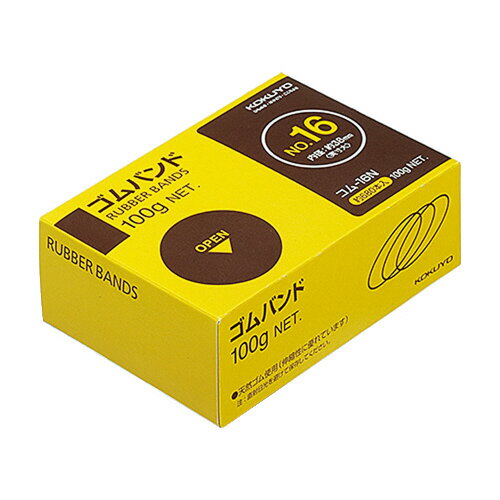 コクヨ　ゴムバンド　箱入　No．16　　内径　約38mm　約680本入　コム‐16N