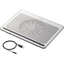 エレコム ノートPC用クーラー 強冷 アルミ/大型ファン/15.4~17インチ SX‐CL22LSV