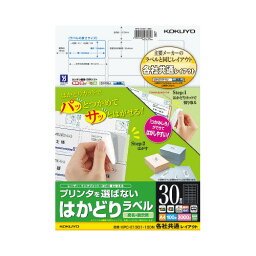 コクヨ プリンタを選ばないはかどりラベル A4 30面 100枚入り KPC－E1301－100N ★10個パック