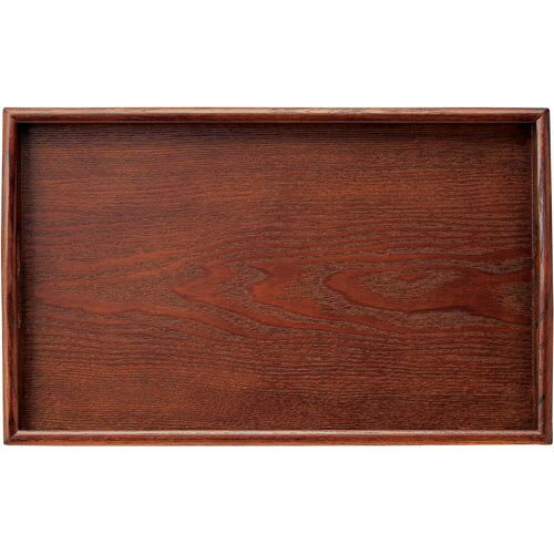 丸十 長手盆 ブラウン 大 W420×D260×H40mm 783617