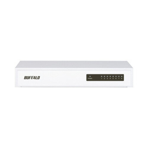 BUFFALO 10/100MbpsスイッチングHub 8ポート 金属筐体 電源内蔵 LSW4‐TX‐8NS/WH