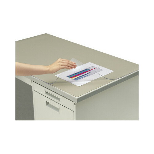 コクヨ KOKUYO デスクマット軟質W（非転写） グレー 透明 下敷き付 1600×700デスク用 マ-467M ★10個パック