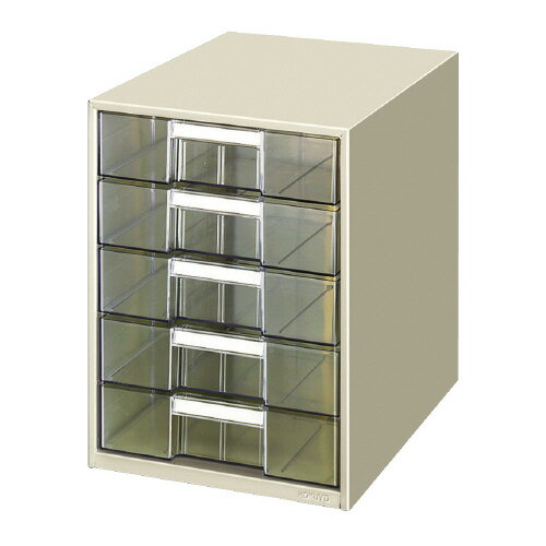 コクヨ KOKUYO レターケース透明プラスチック 引出しタイプB4タテ 深型5段 LC-BG205M グリーン購入法適応