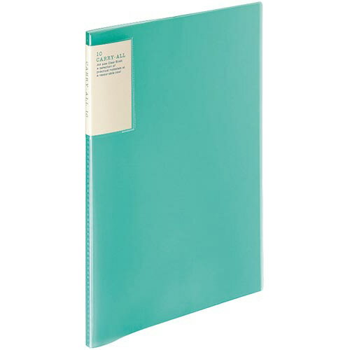 コクヨ KOKUYO クリヤーブック「キャリーオール」 A4縦 固定式10枚ポケット 緑 ラ-5002G