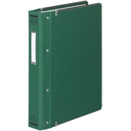 コクヨ KOKUYO バインダーMP（カラー布貼りタイプ） B5縦 26穴 縁金付約200枚収容 緑 ハ-120G グリーン..