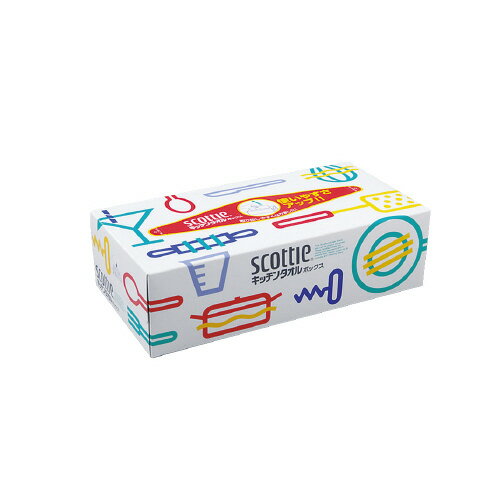 日本製紙クレシア スコッティ キッチンタオルボックス 75組（150枚） 32140