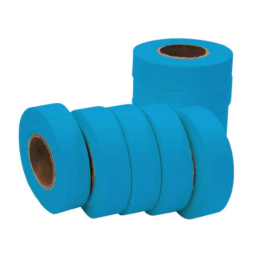 エヒメ紙工 紙テープ 水 10巻パック 幅18mm×約30m KTAN-ミズ