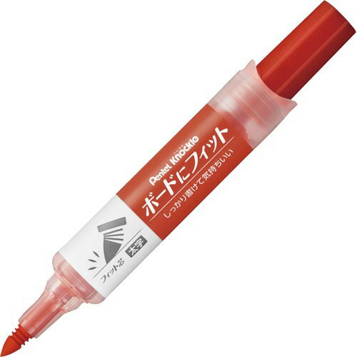 ぺんてる Pentel ノックル ボードにフィット ソフト丸芯 インク色：赤 太字 EMWL5BF-B グリーン購入法..