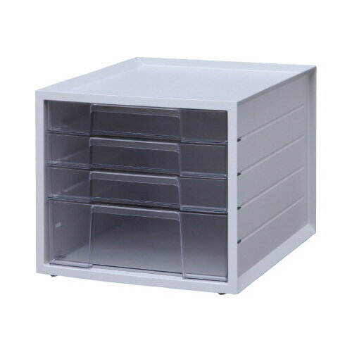 アイリスオーヤマ レターケース浅型3段深型1段 ホワイト W276×D335×H252mm LCJ-4Dホワイト