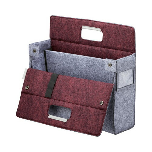 コクヨ KOKUYO モバイルバッグ「モ・バコ」 手提げタイプ グレー×レッド カハ-MB11R