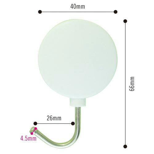 ミツヤ プラマグネットフック 白 耐荷重 約1．0kgまで PMHRS-WH ★10個パック