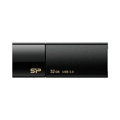 シリコンパワージャパン スライド式USBメモリ B05 32GB ブラック SP032GBUF3B05VK ★ネコポス