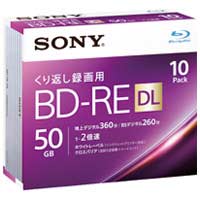 【SONY】　録画用BD−RE　50GB　10枚　10BNE2VJPS2　★お得な10個パック