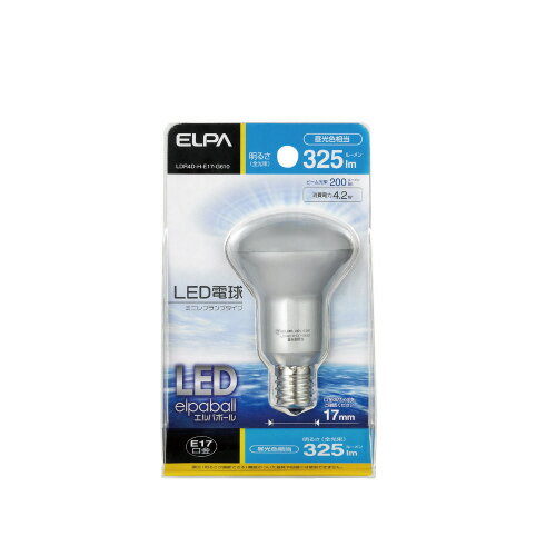 朝日電器　LED電球　ミニレフ電球タイプ　E17　40W相当　昼光色　LDR4D−H−E17G610　★お得な10個パック