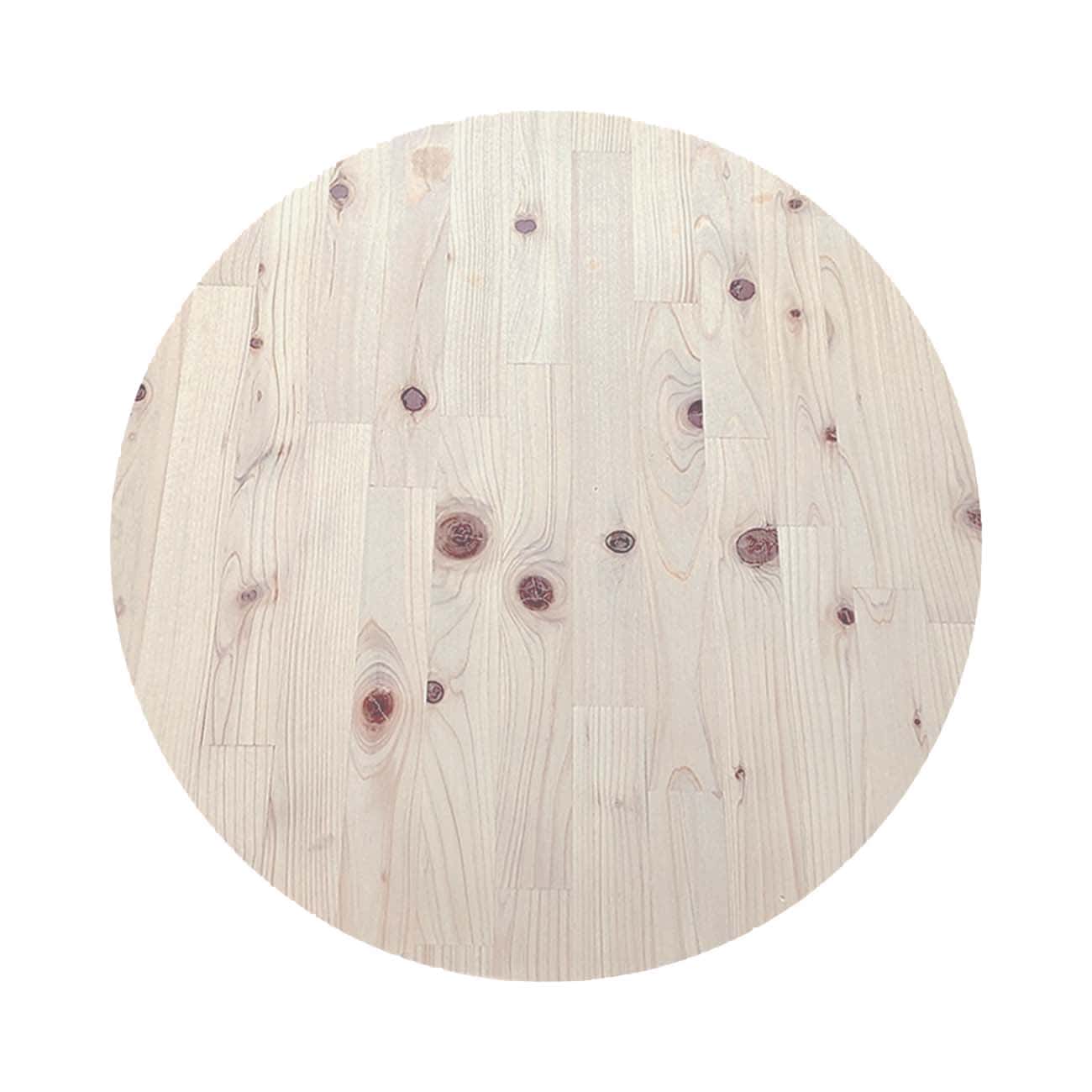 ヒノキ集成材 節有 円形 天板 【選べるサイズ＆カラー】DIY 円形 丸 テーブル スツール