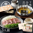 【生野菜付き】合鴨と葱の出汁しゃぶ 《 中元 料亭の出汁 しゃぶしゃぶ お鍋 セット ブランド プレゼント 結婚 内 祝い 贈答品 誕生日 お取り寄せ 高級 鳥...