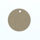 ペーパー タグ 50枚 丸 50mm クラフト 無地 荷札 シモジマ HEIKO