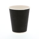 紙コップ ペーパーカップ エコブラック断熱カップ 12オンス (360ml) 50個入 口径90mm×高110mm×底径60mm ノーブランド