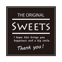 スイーツ シール 90片 ギフトシール Sweets スクエアブラック シモジマ HEIKO