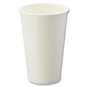 紙コップ (ペーパーカップ) アイス・ホット兼用 16オンス (MAX約510ml) ホワイト 25個入 口径90×高132×底径60mm シモジマ HEIKO