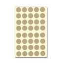 丸 シール 400片 タックラベル φ14mm No.653 未晒無地 シモジマ HEIKO
