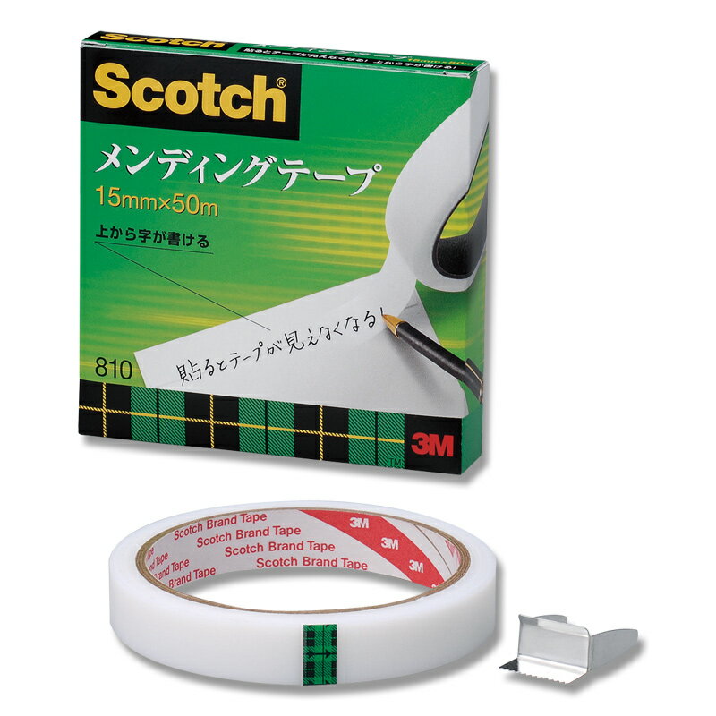 スコッチ メンディング テープ 1巻 15×50 小巻 810-3-15 粘着テープ スリーエムジャパン
