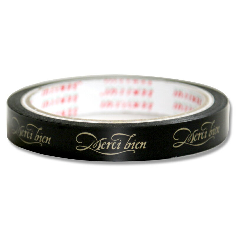 【楽天スーパーセール限定特価】柄 付き セロ テープ 1巻 15×35 メルシー 黒 粘着テープ 積水化学工業