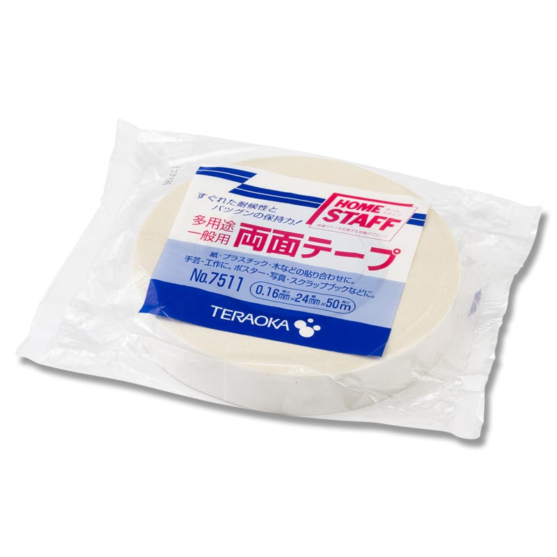 紙 両面 テープ 1巻 24×50 7511 粘着テープ 寺岡製作所