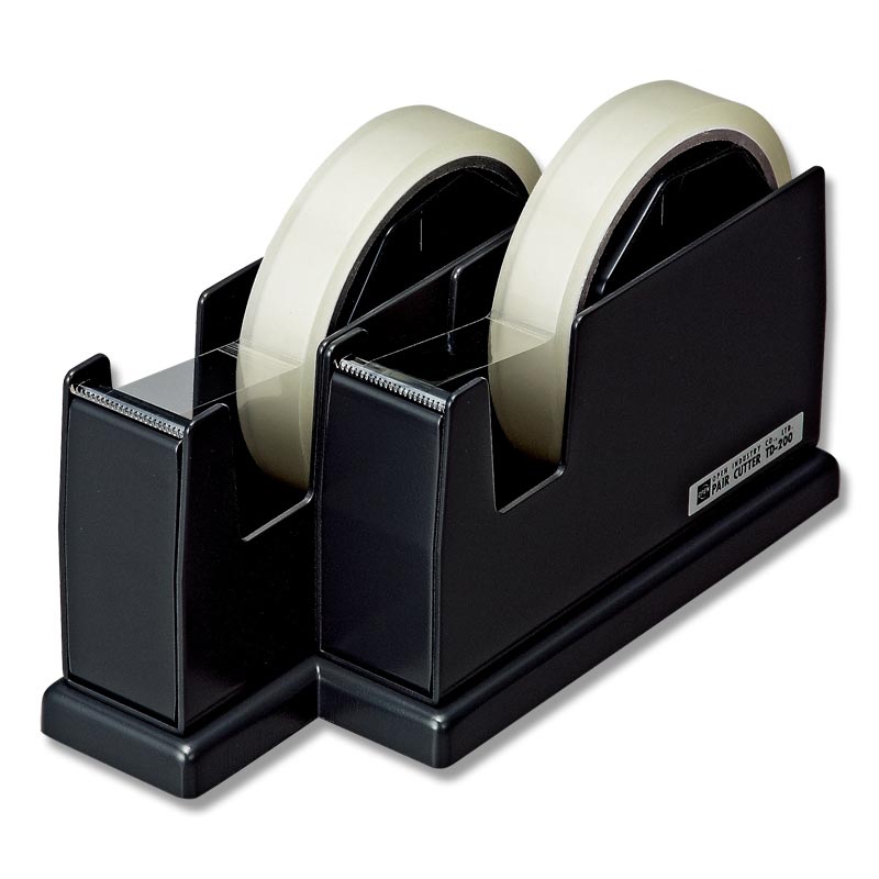 【楽天スーパーセール限定特価】テープ カッター 台 1台 ペアカッター TD-200-BK 黒 粘着テープ オープン工業