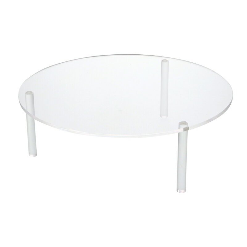 アクリル 丸 テーブル 1個 L 透明 ディスプレイ用品 シモジマ HEIKO