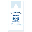 レジ袋 100枚 レジバッグ ビニール袋 SK-45 乳白色 ELP その1