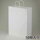 HEIKO 紙袋 手提げ紙袋 25チャームバッグ KA 晒白無地 幅380×マチ150×高500mm 50枚入 ホワイト 業務用 ラッピング シモジマコード00...