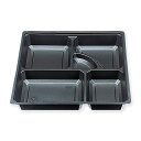 仕出し 弁当 容器 中仕切 50枚 紙ボックス 75-75 黒 エフピコチューパ