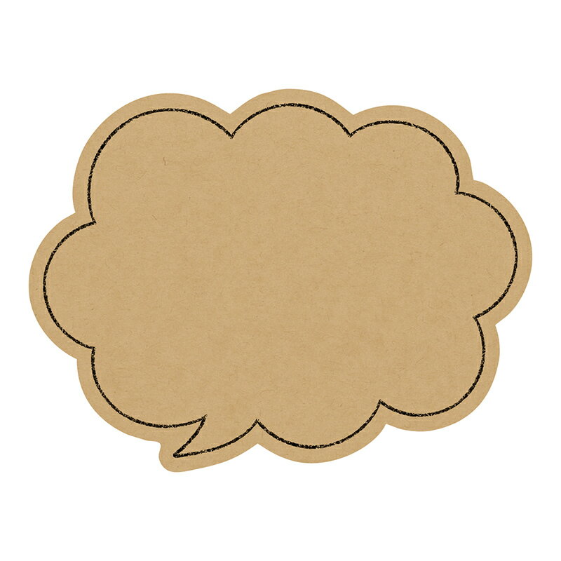 【楽天スーパーセール限定特価】ササガワ 手書きカード 吹出し型 16-1761 大 クラフト 10枚