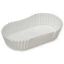 製菓資材 ベーキングカップ ペットカップ 小判型 122×65×30 純白 300枚