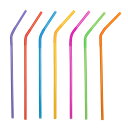 【楽天スーパーセール限定特価】羽柴化成工業 曲がるストロー フレックスストロー アメージングストロー 6×27 裸 バラ(個包装なし) 7色 200本 カラフル