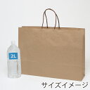 HEIKO 紙袋 手提げ紙袋 25チャームバッグ 55-1 未晒無地 幅550×マチ120×高400mm 50枚入 ブラウン 業務用 ラッピング シモジマコード...