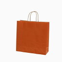 紙袋 手提げ袋 50枚入 丸手紐 未晒 オレンジCサイズ 幅320×マチ115×高310mm（3才）シモジマ HEIKO