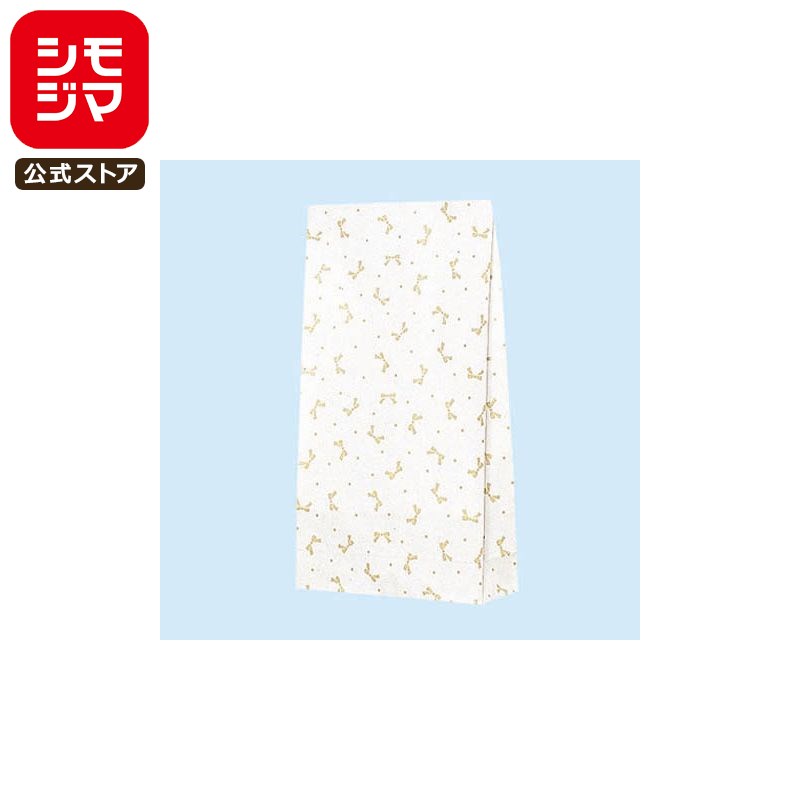 HEIKO 紙袋 角底袋 ファンシーバッグ 4才 ニューリボン 金 幅210×マチ80×高385mm 100枚入 業務用 ラッ..