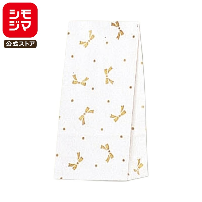 HEIKO 紙袋 角底袋 ファンシーバッグ SS ニューリボン 金 幅90×マチ50×高175mm 100枚入 業務用 ラッピ..