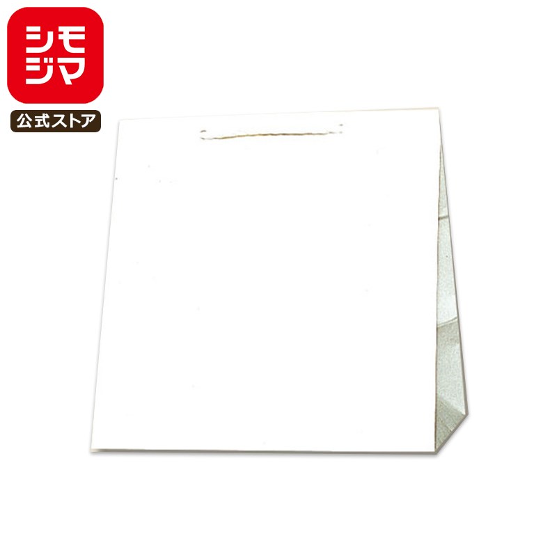 HEIKO 紙袋 手提げ紙袋 T型チャームバッグ W2 白無地 幅300×マチ210×高310mm 50枚入 ホワイト 業務用 ラッピング シモジマコード003160500