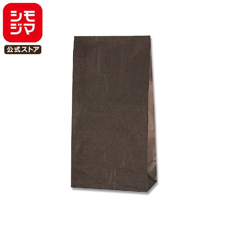 HEIKO 紙袋 角底袋 角底袋 No.6 未晒無地 焦茶 幅150×マチ90×高280mm 100枚入 業務用 ラッピング シモジマコード004053603