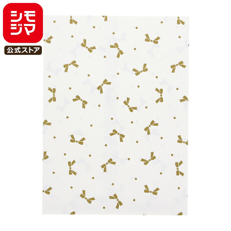 HEIKO 紙袋 平袋 柄小袋 8才 ニューリボン 金 幅180×高245mm A5対応サイズ 100枚入 業務用 ラッピング シモジマコード006541009